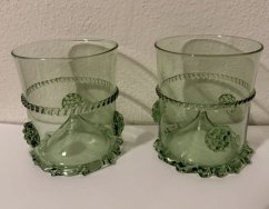 Historické sklo - Číše s malinami