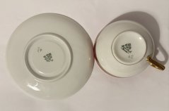 Starožitný porcelánový šálek Bordó Rosenthal