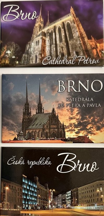 Magnety na ledničku sada 1+1+1 noční Brno