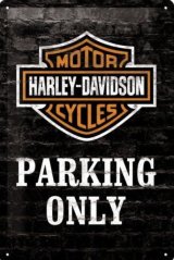 Plechová cedule Harley Davidson Parking only maxi