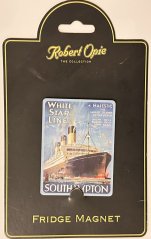 Plechový magnet na lednici Loď White star line Southampton