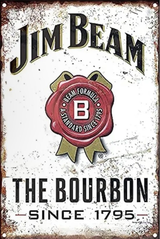 Plechová cedule Jim Beam The Bourbon since 1795