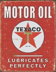 Plechová cedule Texaco motor oil