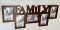 Dřevěný fotorámeček na 5 fotek Family hnědý