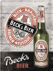 Plechová cedule Beck's bier pivo