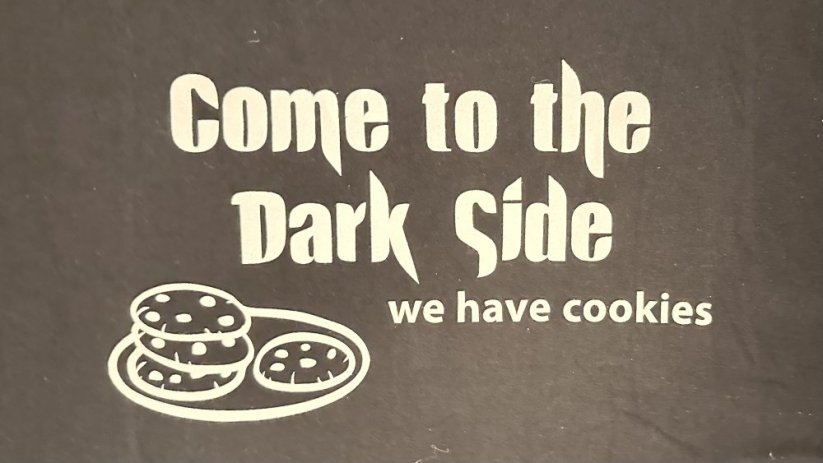 Pánské tričko s potiskem Come to the Dark side we have cookies