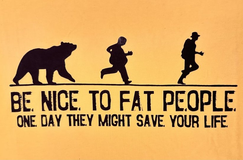 Pánské tričko s potiskem BE NICE TO FAT  PEOPLE 2XL