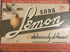 Plechová retro cedule Lemon soda