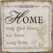 Plechová retro cedule Home may God bless