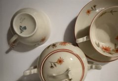 Starožitná porcelánová sada Měsíček Art Deco