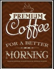 Plechová retro cedule Coffee premium