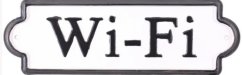 Kovová cedulka Wi - Fi