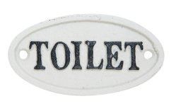 Litinová cedulka Toilets štítek