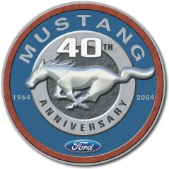 Plechová cedule Mustang Anniversary 40