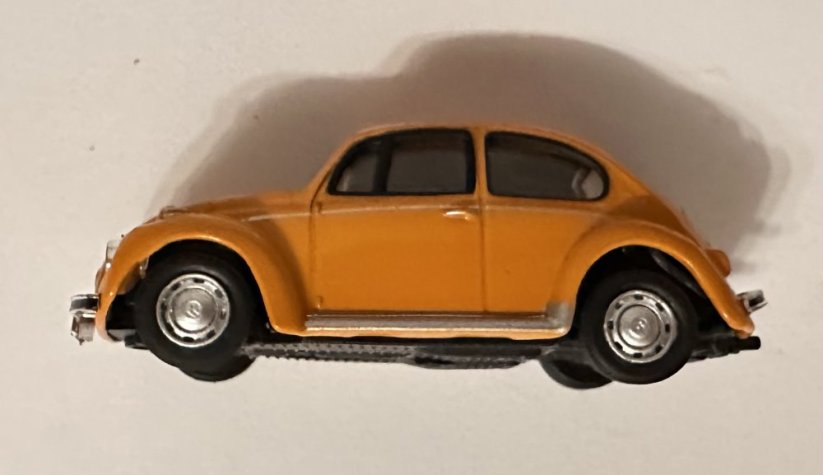 Kovový magnet na lednici  Volkswagen Bulli oranžový