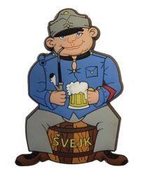 Magnet na lednici  Švejk modrý