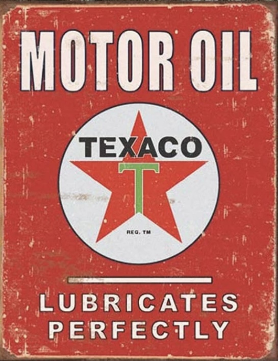 Plechová cedule Texaco motor oil