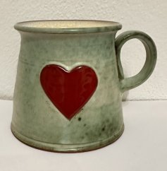 Keramický hrnek Srdce Zelenec