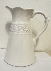 Keramický džbán bílý Ornament