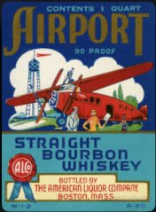 Plechová cedule Airport Straight Bourbon Whiskey