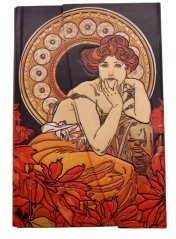 Zápisník - deníček Alfons Mucha květiny