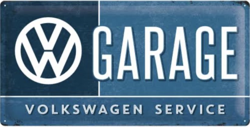 Plechová cedule Volkswagen Garage