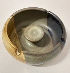 Keramický popelník Round Pláž s típátkem