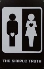 Plechová cedule The simple truth