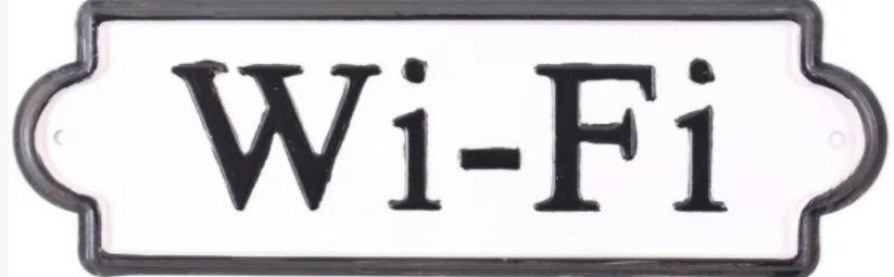 Kovová cedulka Wi - Fi