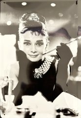 Plechová cedule  Audrey Hepburn