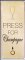 Plechová retro cedule Press for Champagne