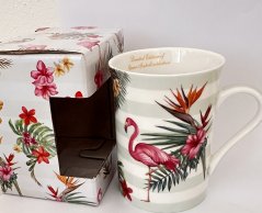 Porcelánový hrnek Plameňák s krabičkou