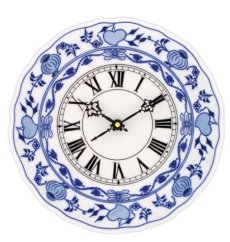 Porcelánové hodiny Cibulák bez krabice