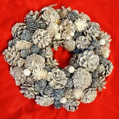 Přírodní věnec k pověšení Stříbrný vítr