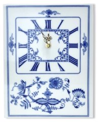 Porcelánové hodiny Cibulák římské číslice