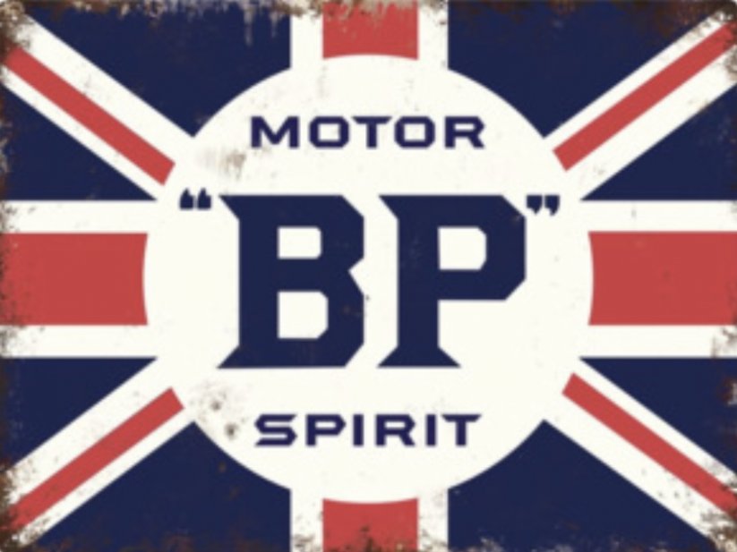 Plechová cedule motor BP spirit