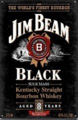 Plechová cedule Jim Beam black