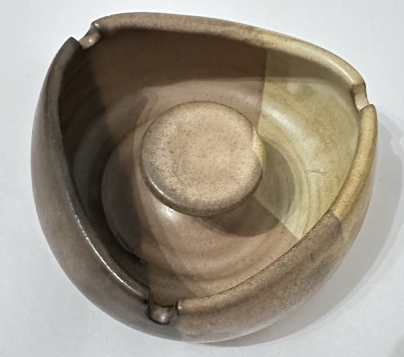 Keramický popelník Trojúhelník s típátkem Poušť