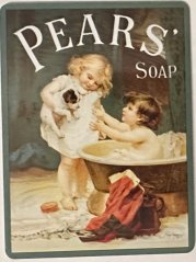 Plechový magnet na lednici Pears Soap