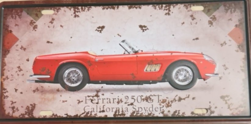 Plechová cedule SPZ Ferrari 250 GT