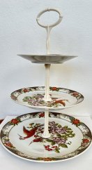 Porcelánový etažér Ptáci