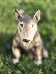 Keramický pes Pitbull natural