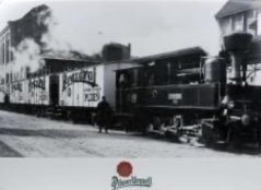 Plechová cedule Pilsner Urquell vlak