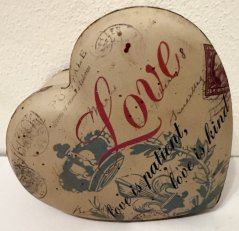 Plechová dóza - plechovka Srdce Love
