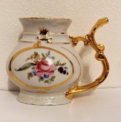 Porcelánová konvička - lázeňský koflík  Růže