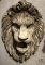 Hlava lva písková - chrlič poškozeno