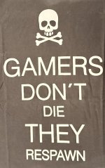 Pánské tričko s potiskem Gamers Don't Die They Respawn