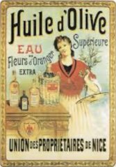 Plechová cedule Huile d 'Olive