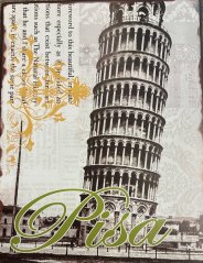 Plechová retro cedule Pisa AKCE!