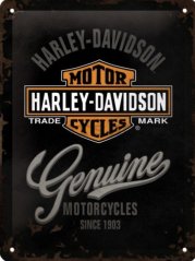 Plechová cedule Harley Davidson Genuine menší